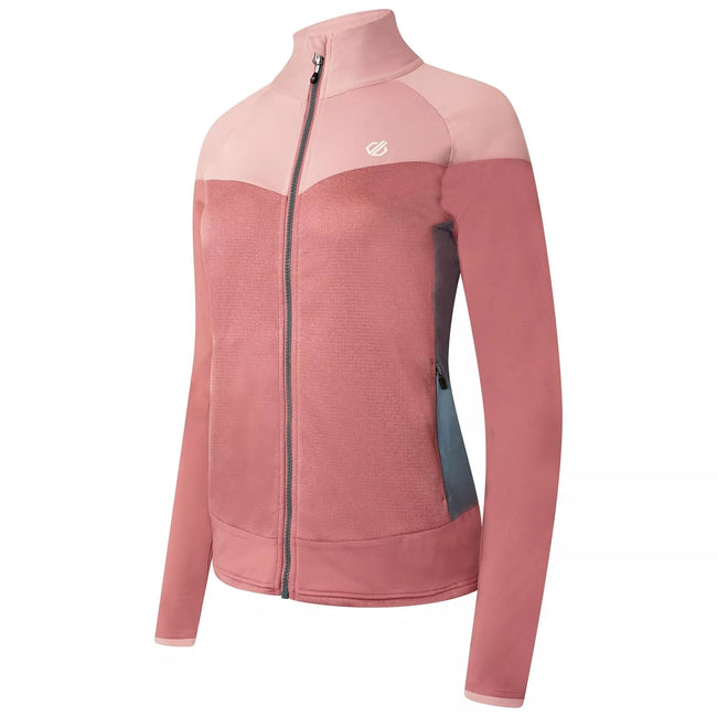 Mesa Rose-Powder Pink - Side - Dare 2B Womens-Ladies Elation II Core Stretch Recycled Fleece