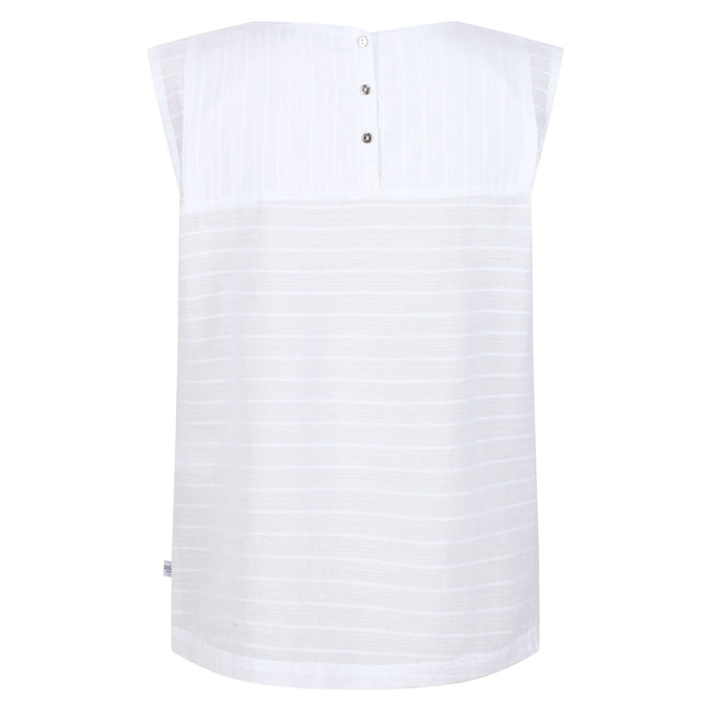 White - Pack Shot - Regatta Womens-Ladies Bridgidine Linear Tank Top