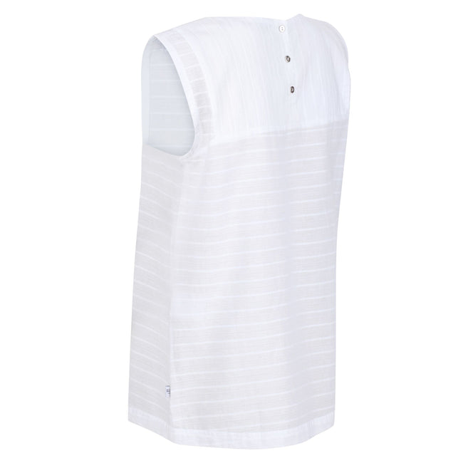 White - Close up - Regatta Womens-Ladies Bridgidine Linear Tank Top