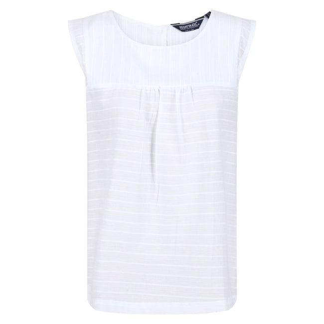 White - Front - Regatta Womens-Ladies Bridgidine Linear Tank Top