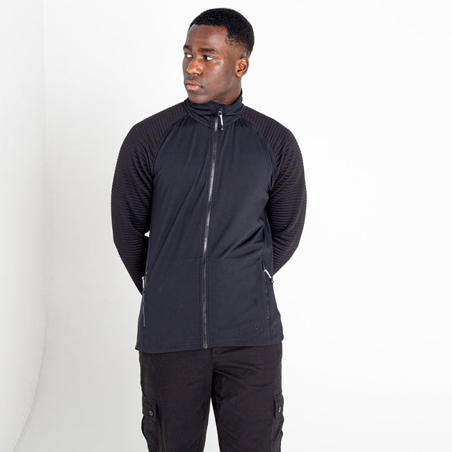 Black-Black - Back - Dare 2B Mens Core Stretch Full Zip Thermal Top