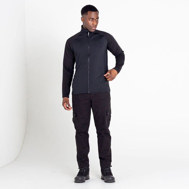 Black-Black - Lifestyle - Dare 2B Mens Core Stretch Full Zip Thermal Top