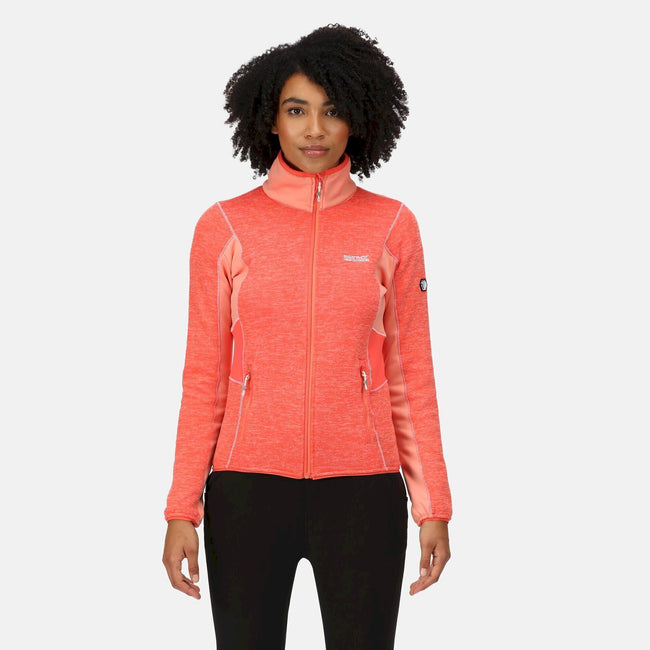 Neon Peach-Fusion Coral - Back - Regatta Womens-Ladies Lindalla III Fleece
