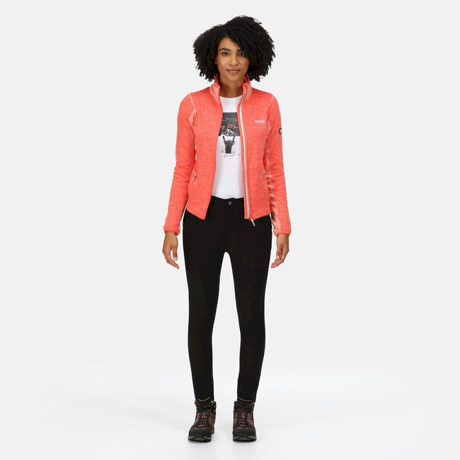 Neon Peach-Fusion Coral - Side - Regatta Womens-Ladies Lindalla III Fleece