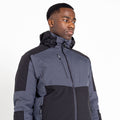 Black-Ebony Grey - Close up - Dare 2B Mens Emulate Wintersport Jacket