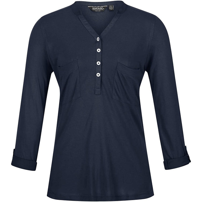 Navy - Front - Regatta Womens-Ladies Fflur II Blouse