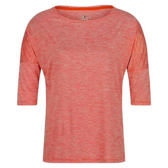 Neon Peach - Front - Regatta Womens-Ladies Pulser II 3-4 Sleeve T-Shirt