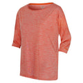 Neon Peach - Side - Regatta Womens-Ladies Pulser II 3-4 Sleeve T-Shirt