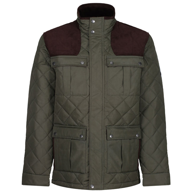 Dark Khaki - Front - Regatta Professional Mens Quilted Jacket