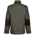Dark Khaki - Close up - Regatta Mens Padbury Quilted Jacket