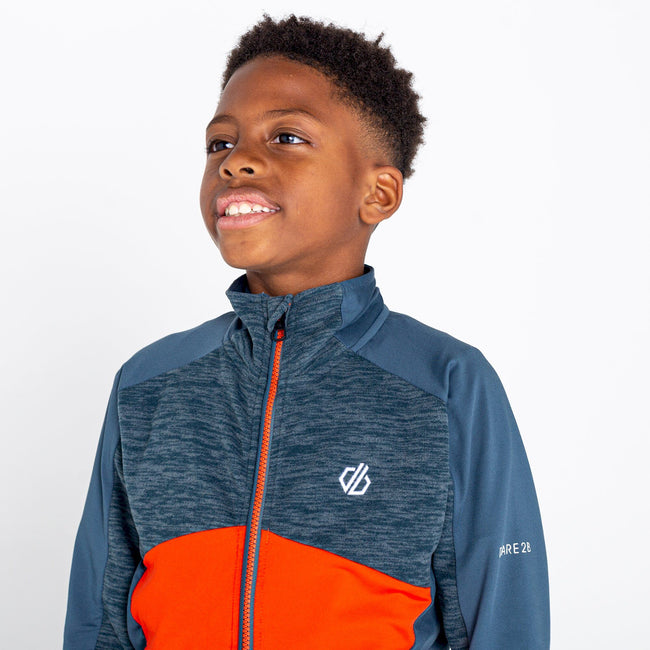 Orion Grey-Orion - Side - Dare 2B Childrens-Kids Exception Recycled Fleece Top