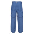 Dusty Denim - Back - Regatta Childrens-Kids Highton Stretch Zip-Off Walking Trousers