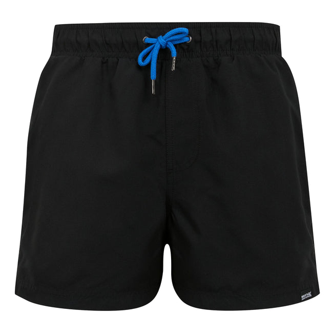 Black-Olympian Blue - Front - Regatta Mens Mawson II Swim Shorts