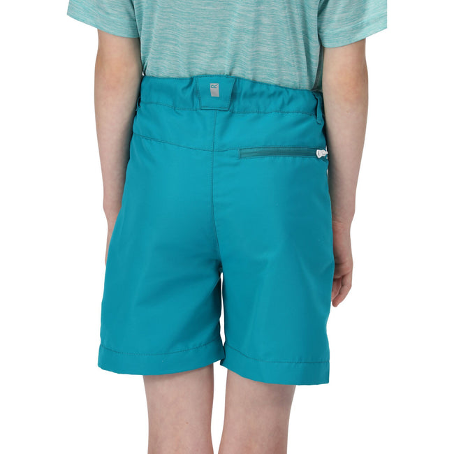 Enamel-Turquoise - Side - Regatta Childrens-Kids Sorcer II Mountain Shorts