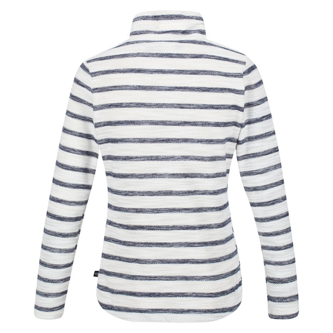 Light Vanilla-Navy - Lifestyle - Regatta Womens-Ladies Hensley Stripe Fleece