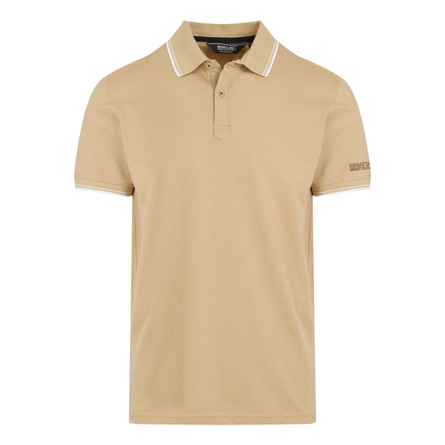 Oat-White - Front - Regatta Mens Tadeo Polo Shirt