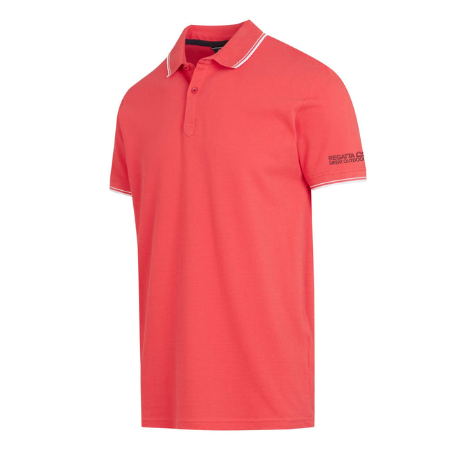 Red Sky-White - Side - Regatta Mens Tadeo Polo Shirt