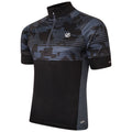 Black - Close up - Dare 2B Mens Stay The Course II Downshift Print Cycling Jersey