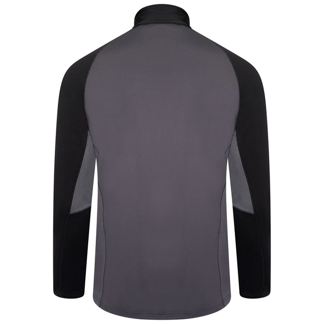 Ebony Grey - Lifestyle - Dare 2B Mens Fuser Core Stretch Half Zip Thermal Top