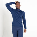 Nightfall Navy - Back - Dare 2B Mens Fuser Core Stretch Half Zip Thermal Top