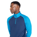 Nightfall Navy-Dark Methyl Blue - Side - Dare 2B Mens Fuser Core Stretch Half Zip Thermal Top