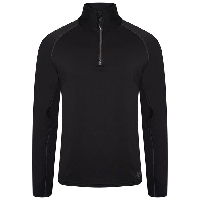 Black - Front - Dare 2B Mens Fuser Core Stretch Half Zip Thermal Top