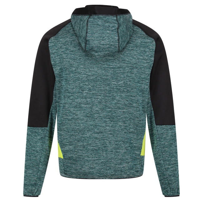 Pacific Green-Black - Back - Regatta Mens Cadford III Marl Full Zip Hoodie