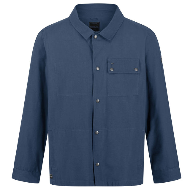 Dark Denim - Front - Regatta Mens Jayden Cargo Jacket