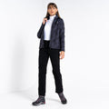 Black - Pack Shot - Dare 2B Womens-Ladies Far Out Mirage Print Soft Shell Jacket