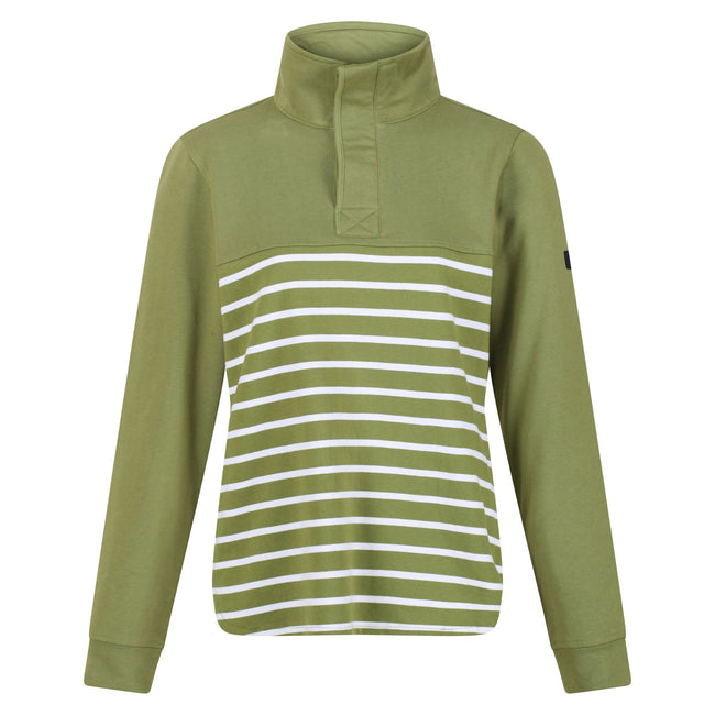 Green Fields-White - Front - Regatta Womens-Ladies Camiola II Stripe Fleece Top
