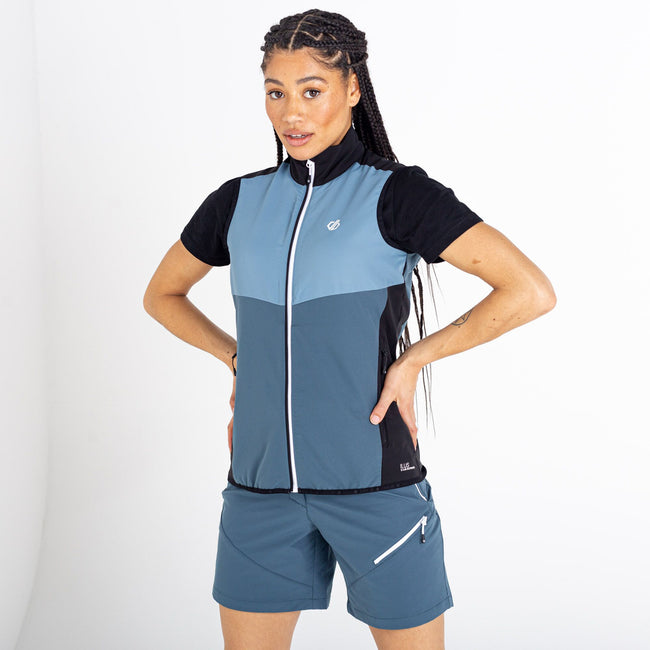 Orion Grey-Bluestone - Side - Dare 2B Womens-Ladies Duplicity II Stretch Vest