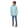 Aruba Blue - Side - Regatta Childrens-Kids Belladonna Stripe Waterproof Jacket