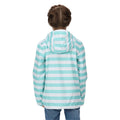 Aruba Blue - Side - Regatta Childrens-Kids Belladonna Stripe Waterproof Jacket