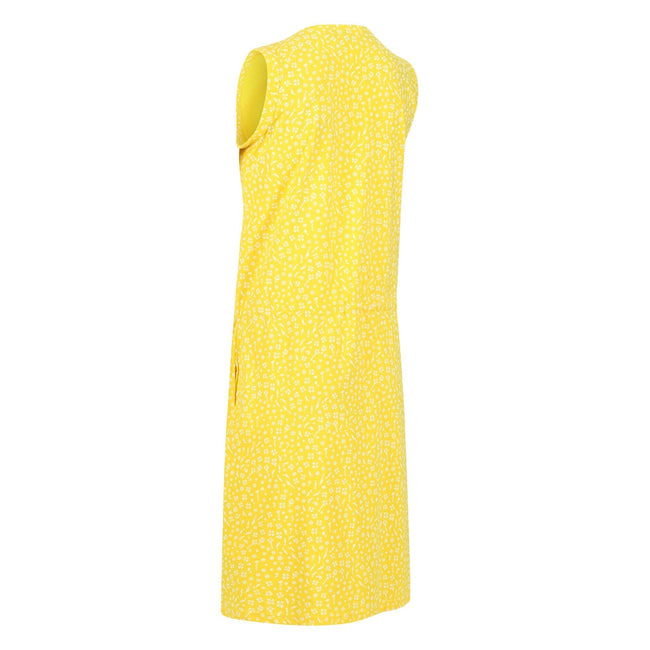 Maize Yellow - Side - Regatta Womens-Ladies Fahari Ditsy Print Casual Dress