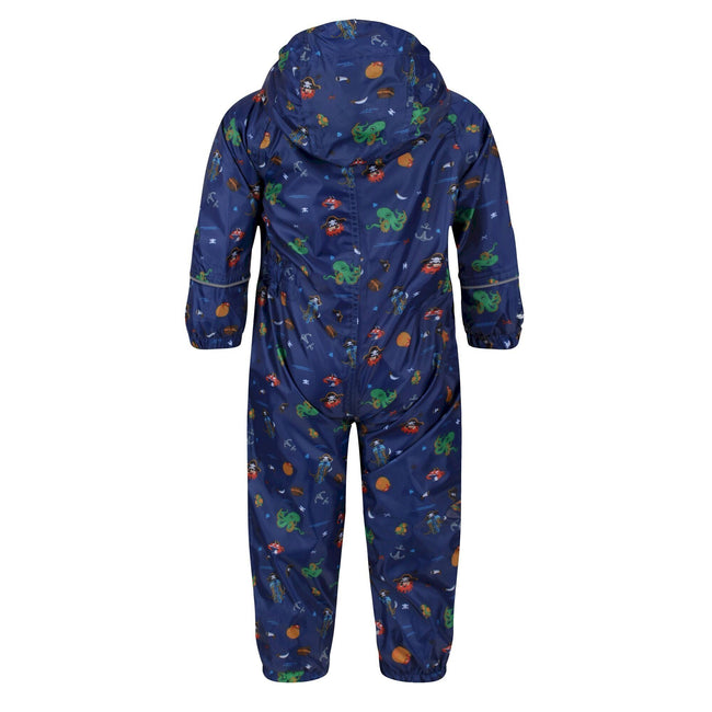 New Royal - Back - Regatta Childrens-Kids Pobble Pirate Puddle Suit