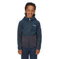 Imperial Blue-India Grey - Side - Regatta Childrens-Kids Highton Full Zip Fleece Jacket