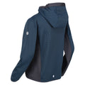 Imperial Blue-India Grey - Close up - Regatta Childrens-Kids Highton Full Zip Fleece Jacket