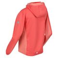 Neon Peach-Fusion Coral - Close up - Regatta Childrens-Kids Highton Full Zip Fleece Jacket