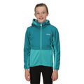 Enamel-Turquoise - Side - Regatta Childrens-Kids Highton Full Zip Fleece Jacket