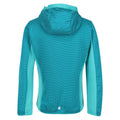 Enamel-Turquoise - Pack Shot - Regatta Childrens-Kids Highton Full Zip Fleece Jacket