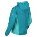Enamel-Turquoise - Close up - Regatta Childrens-Kids Highton Full Zip Fleece Jacket