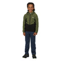 Bright Kiwi-Black - Back - Regatta Childrens-Kids Highton Full Zip Fleece Jacket