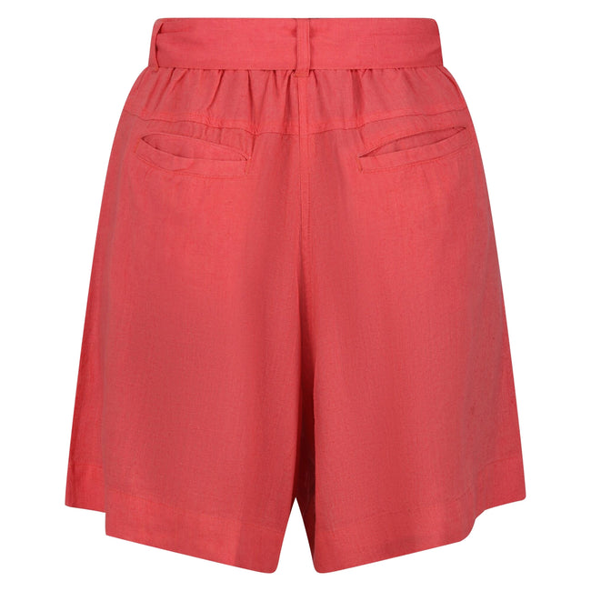 Peach Bloom - Back - Regatta Womens-Ladies Sabela Paper Bag Shorts