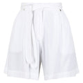 White - Front - Regatta Womens-Ladies Sabela Paper Bag Shorts