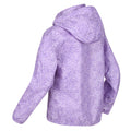 Pastel-Lilac - Side - Regatta Girls Catkin Animal Print Waterproof Jacket