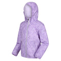 Pastel-Lilac - Lifestyle - Regatta Girls Catkin Animal Print Waterproof Jacket