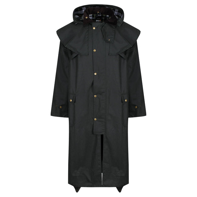 Dark Khaki - Front - Regatta Professional Mens Waterproof Wax Jacket