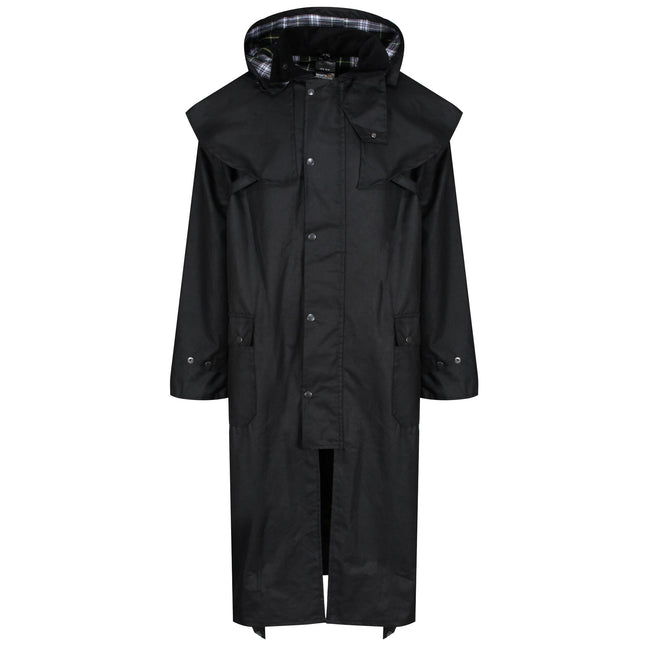 Black - Front - Regatta Professional Mens Waterproof Wax Jacket