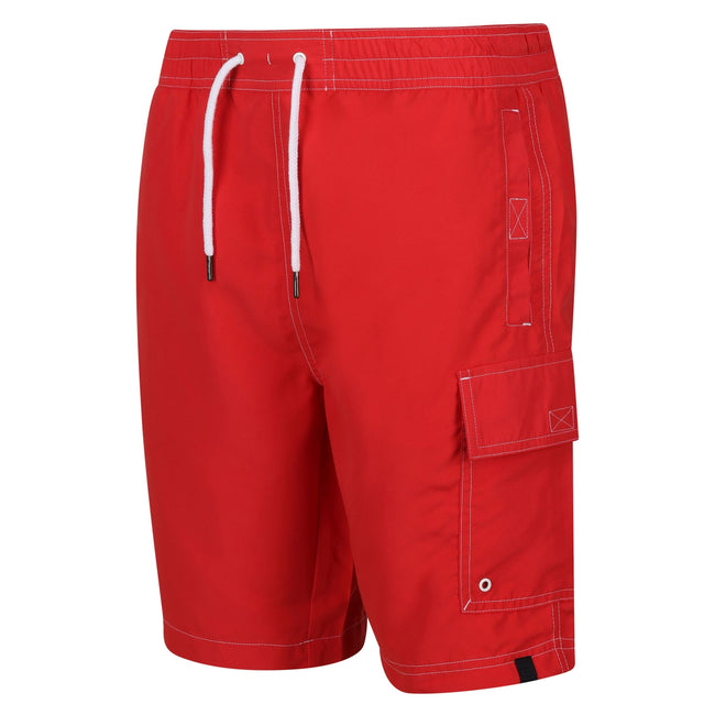 Roccoco Red - Side - Regatta Mens Hotham IV Swim Shorts