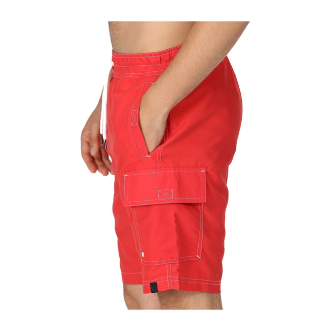 Roccoco Red - Pack Shot - Regatta Mens Hotham IV Swim Shorts
